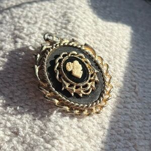 Large Vintage Cameo Style Pendant